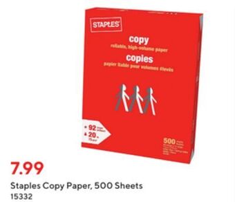Staples Staples copy paper, 500 sheets offer