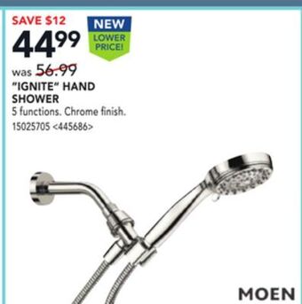 Lowe's Moen ignite hand shower offer