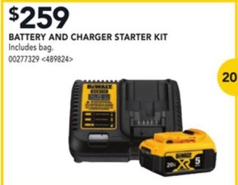 Lowe's Dewalt battery and charger starter kit offer