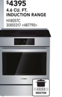 Lowe's Bosch 4.6 cu. ft. induction range offer
