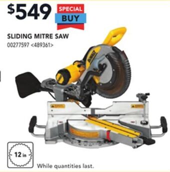 Lowe's Dewalt sliding mitre saw offer