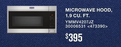 Lowe's Maytag microwave hood, 1.9 cu. ft offer