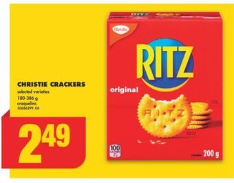 No Frills Christie crackers, 180-386 g offer