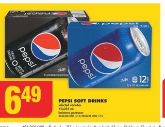No Frills Pepsi soft drinks, 12x355 ml offer