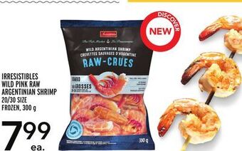 Metro Irresistibles wild pink raw argentinian shrimp offer