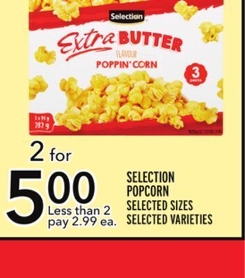 Metro Selection popcorn offer