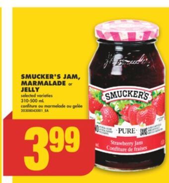 No Frills Smucker's jam, marmalade or jelly, 310-500 ml offer