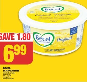 No Frills Becel margarine, 637/850 g offer