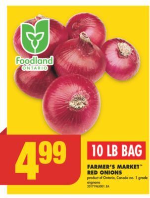 No Frills Farmer's market™ red onions, 10 lb bag offer