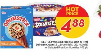 Sobeys Nestlé premium frozen dessert or real dairy ice cream offer