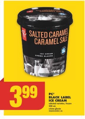 No Frills Pc® black label ice cream, 500 ml offer