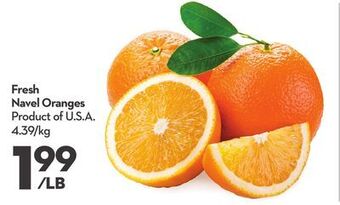 Longo's Fresh navel oranges offer