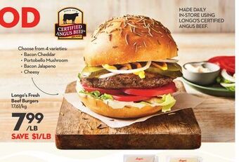 Longo's Longo's fresh beef burgers offer