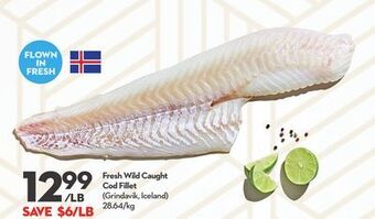 Longo's Fresh wild caught cod fillet offer