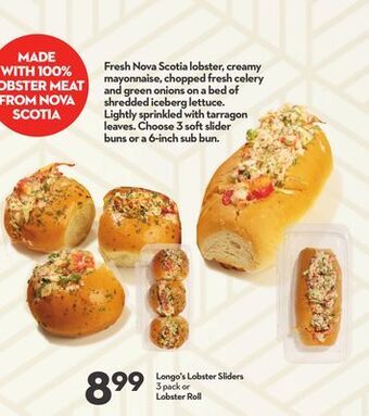 Longo's Longo's lobster sliders offer