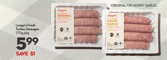 Longo's Longo's fresh turkey sausages offer