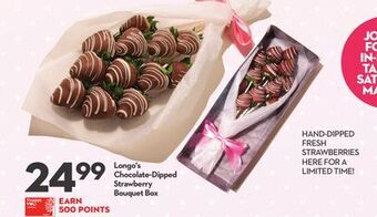 Longo's Longo's chocolate-dipped strawberry bouquet offer