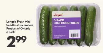 Longo's Longo's fresh mini seedless cucumbers offer