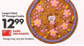 Longo's Longo's giant 12 message cookie offer