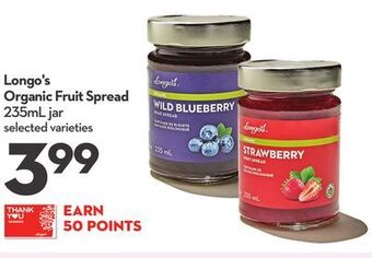 Longo's Longo's organic fruit spread offer