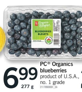 Fortinos Pc® organics blueberries, 277 g offer