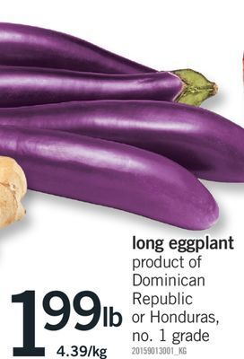 Fortinos Long eggplant offer