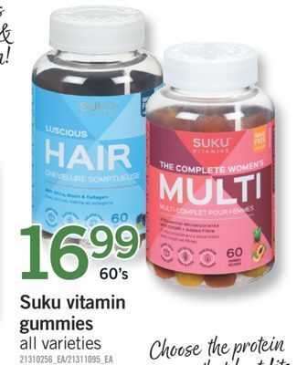 Fortinos Suku vitamin gummies, 60's offer