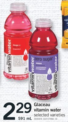 Fortinos Glaceau vitamin water, 591 ml offer
