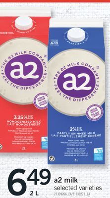 Fortinos A2 milk 2 l offer
