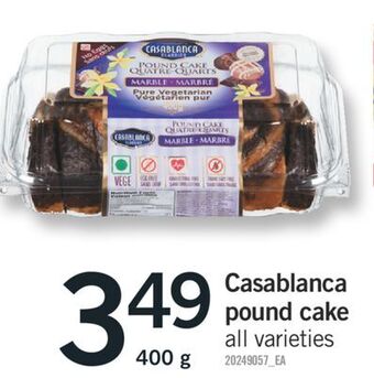 Fortinos Casablanca pound cake 400 g offer
