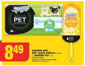 No Frills Swiffer wet or dry cloth refills 10-16's or duster kit 1 ea offer