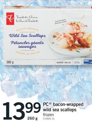 Fortinos Pc® bacon-wrapped wild sea scallops, 260 g offer