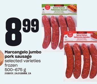 Loblaws Marcangelo jumbo pork sausage, 500-675 g offer