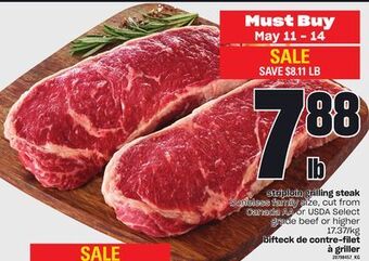 Independent Grocer Striploin grilling steak offer