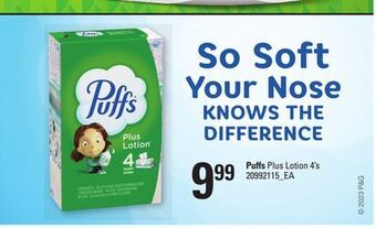 Loblaws Puffs plus lotion, 4's offer