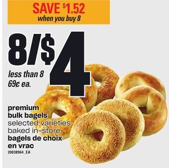 Independent Grocer Premium bulk bagels offer