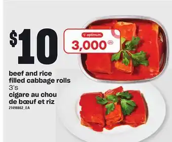 Independent Grocer Beef and rice filled cabbage rolls, 3's offer