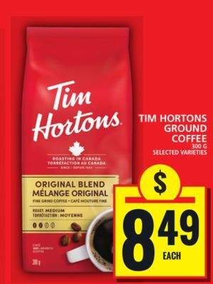 Food Basics Tim hortons ground coffee offer