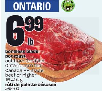Independent Grocer Boneless blade pot roast offer