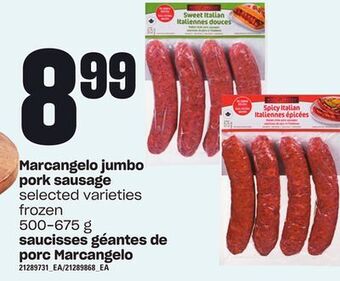 Independent Grocer Marcangelo jumbo pork sausage, 500-675 g offer