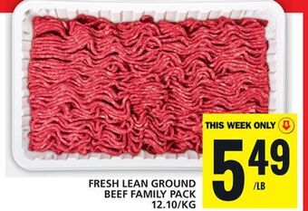 Food Basics Fresh lean ground beef family pack offer