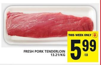 Food Basics Fresh pork tenderloin offer
