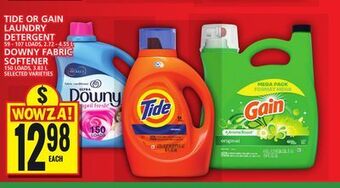 Food Basics Tide or gain laundry detergent or downy fabric softener offer