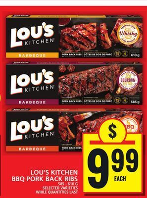 Food Basics Lou's kitchen bbq pork back ribs offer
