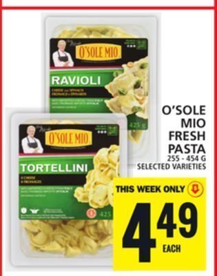 Food Basics O'sole mio fresh pasta offer