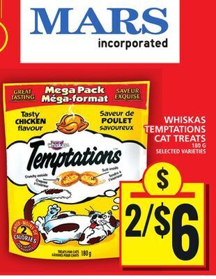 Food Basics Whiskas temptations cat treats offer