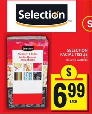 Food Basics Selection facial tissue offer