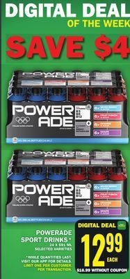 Food Basics Powerade sport drinks* offer