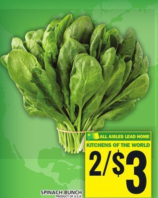 Food Basics Spinach bunch offer