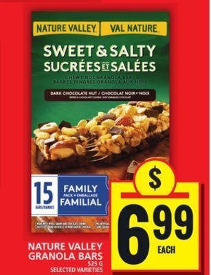 Food Basics Nature valley granola bars offer